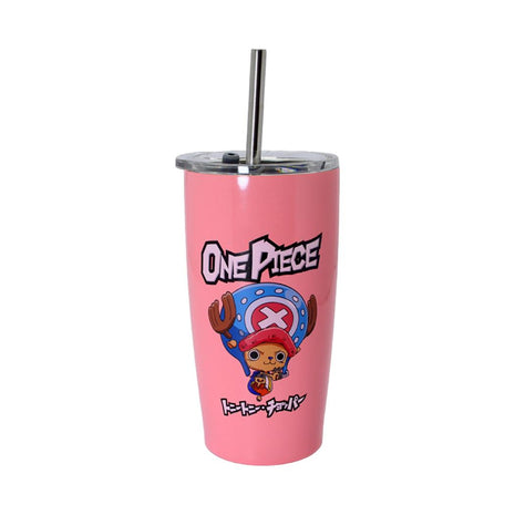 One Piece Collection Steel Tumbler with Straw (530mL)(Pink)