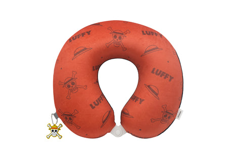 One Piece Classic Collection Memory Foam Neck Pillow  (Red)