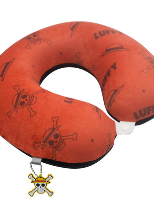 One Piece Classic Collection Memory Foam Neck Pillow  (Red)