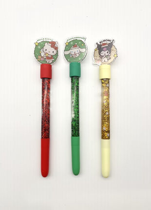 Sanrio characters Christmas Collection Ballpoint Pen (1.0mm, Black) (3 Assorted Models)PDQ