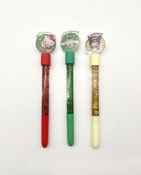 Sanrio characters Christmas Collection Ballpoint Pen (1.0mm, Black) (3 Assorted Models)PDQ