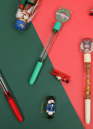Sanrio characters Christmas Collection Ballpoint Pen (1.0mm, Black) (3 Assorted Models)PDQ