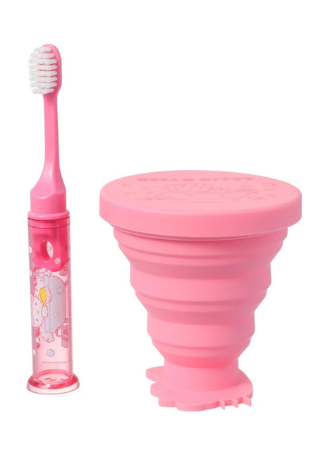 Hello Kitty Foldable Toothbrush & Bathroom Cup