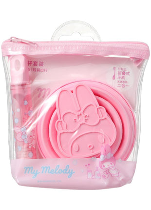 My Melody Foldable Toothbrush & Bathroom Cup