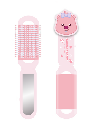 Zanmang Loopy Collection Foldable Hair Brush with Mirror