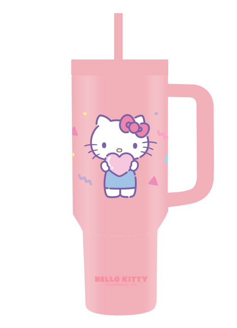 Hello Kitty Double Wall Steel Tumbler with Straw 1200mL