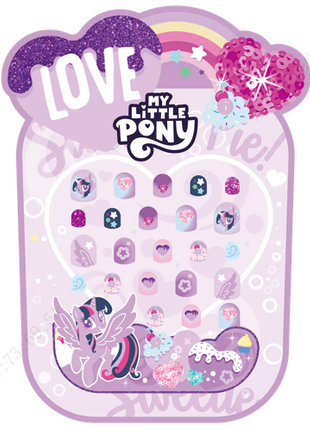 My Little Pony Collection False Nails with Jelly Adhesive Tabs(Purple)