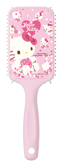 Sanrio characters Pink Collection Glitter Paddle Cushion Hair Brush (Hello Kitty)