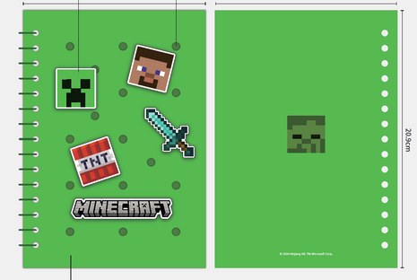 Minecraft - Holes Wire-bound Book (80 Sheets)