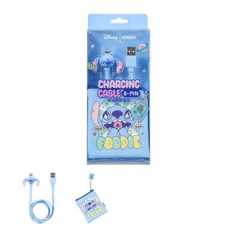 Disney Stitch Dinner Party Collection 8-PIN Charging Cable with Storage Case