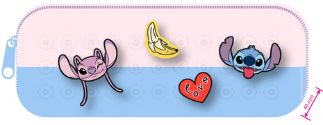 Disney Lilo & Stitch Collection Holes Stationery Case (Stitch & Angel)