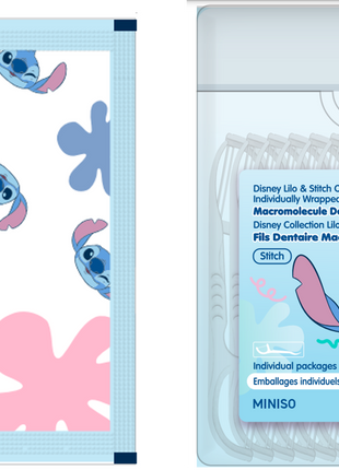 Disney Lilo & Stitch Collection Individually Wrapped Macromolecule Dental Flossers (Stitch)