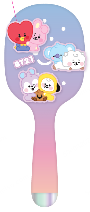 BT21 BABY Collection Cushion Brush with Charms