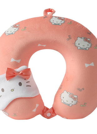Hello Kitty Memory Foam Neck Pillow with Sleep Mask