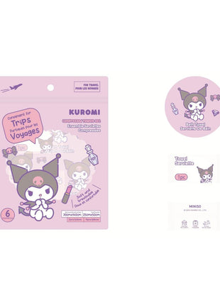 Kuromi Compressed Towels Set (4-Piece Towels & 2-Piece Bath Towels)