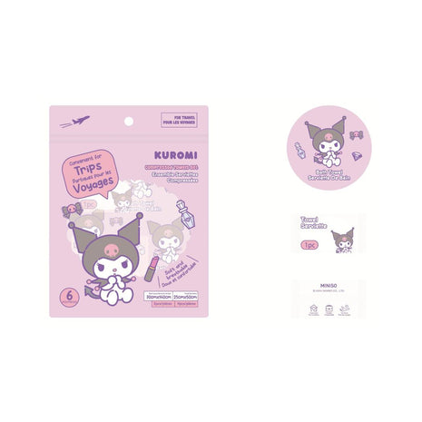 Kuromi Compressed Towels Set (4-Piece Towels & 2-Piece Bath Towels)