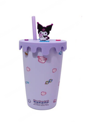 Kuromi Sweet Factory Decoration Ceramic Cup with Lid & Straw 400mL