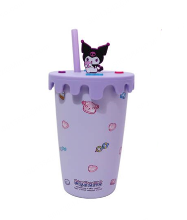 Kuromi Sweet Factory Decoration Ceramic Cup with Lid & Straw 400mL
