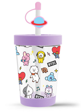 BT21 Collection Portable Plastic Tumbler (535mL)(Purple)