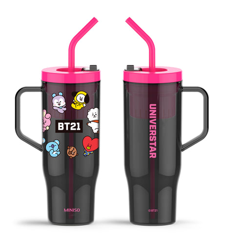 BT21 Collection Plastic Tumbler with Straw (1250mL)(Pink)