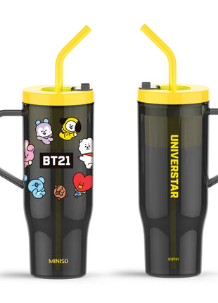 BT21 Collection Plastic Tumbler with Straw (1250mL)(Yellow)