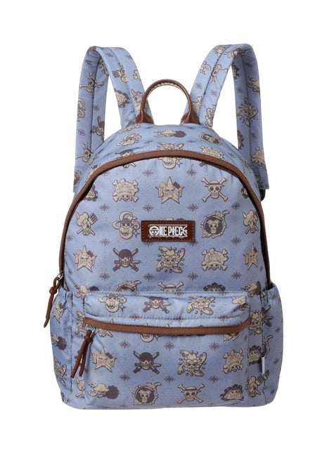One Piece Collection All-over Print Backpack(Gray-Blue)