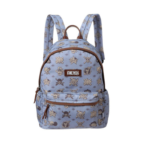One Piece Collection All-over Print Backpack(Gray-Blue)