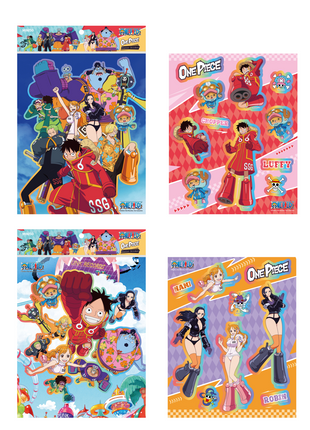 One Piece Collection Holographic Poster Sticker