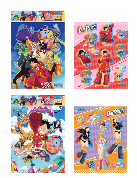 One Piece Collection Holographic Poster Sticker
