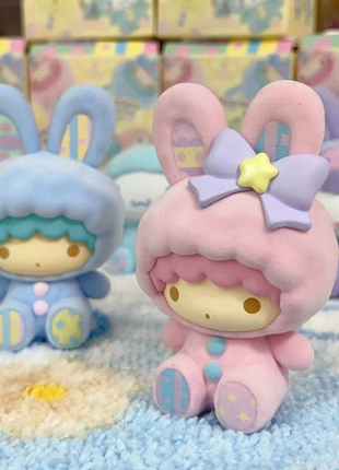 Sanrio Characters Rabbit Series Flock Blind Box Figure Model