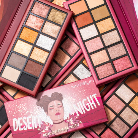 Misslyn DESERT NIGHT METALLIC EYESHADOW PALETTE 12*0.7g , 4 BURNING DESIRE