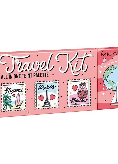 Misslyn TRAVEL KIT ALL IN ONE TEINT PALETTE 4*4g , 1 GLOBETROTTER