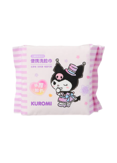 Kuromi Pearl Grain Texture Dry Wipes (25 Wipes)
