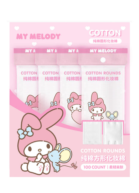 My Melody Square Cotton Pads (100 Count)