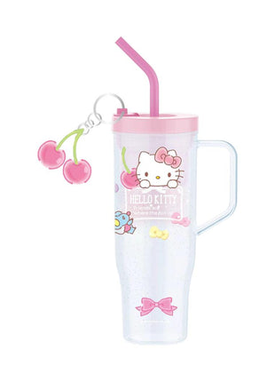 Sanrio characters Plastic Tumbler with Straw 1250mL(Hello Kitty)