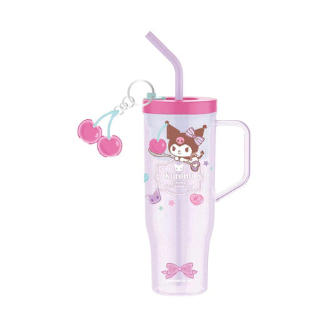 Sanrio characters Plastic Tumbler with Straw 1250mL(Kuromi)