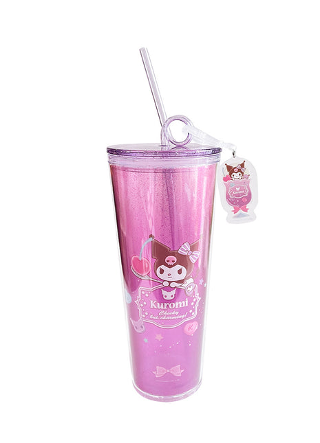 Sanrio characters Plastic Tumbler with Pendant 800mL (Kuromi)