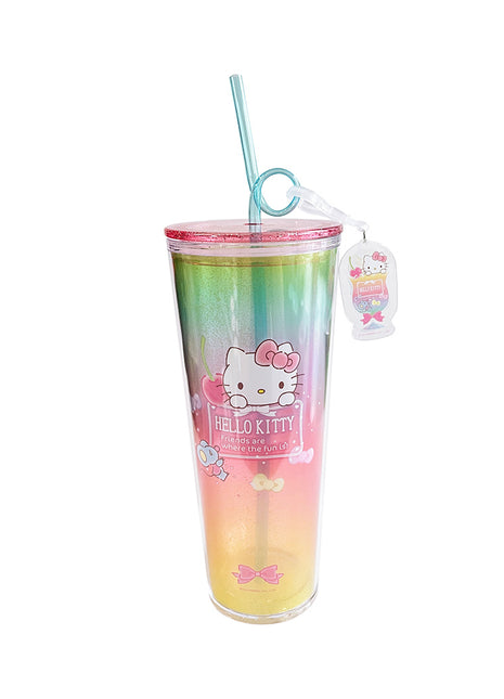 Sanrio characters Plastic Tumbler with Pendant 800mL (Hello Kitty)
