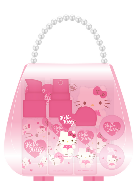 Sanrio characters Pink Collection 7-Piece Travel Set (Hello Kitty)