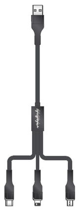 Life is for Fun Series 3-in-1 USB Cable (Black)