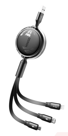Ice Brick Series 2.0 3-in-1 USB Cable (Black)