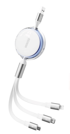 Ice Brick Series 2.0 3-in-1 USB Cable (White)