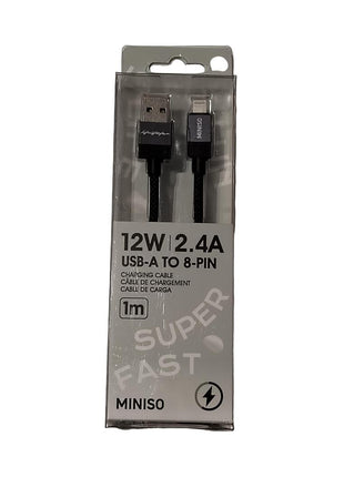 Life is for Fun Series 8-PIN Fast Charging Cable (Black)