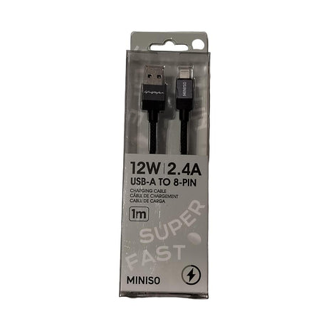 Life is for Fun Series 8-PIN Fast Charging Cable (Black)