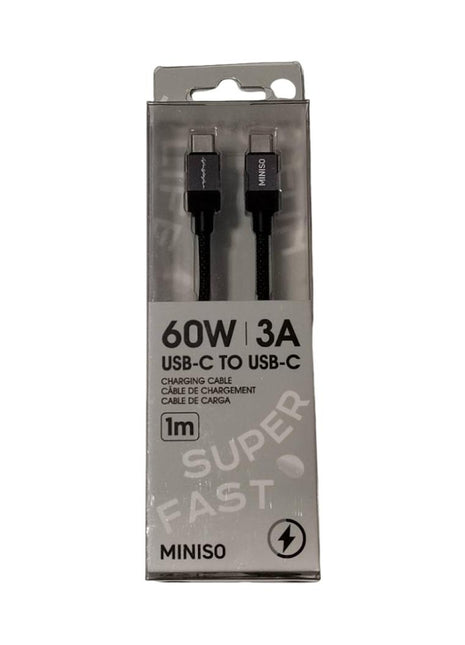 Life is for Fun Series CTC Fast Charging Cable (Black)