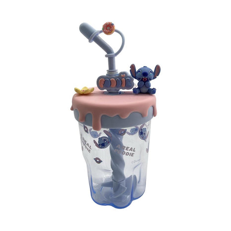 Disney Stitch Dinner Party Collection Water Bottle with Stir Straw 560mL (Stitch)