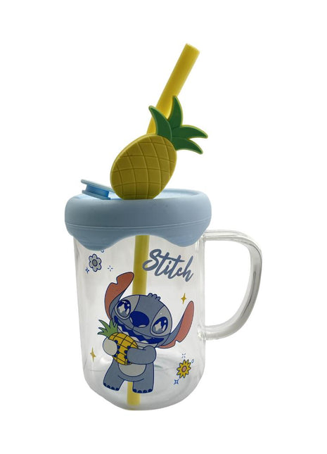 Disney Stitch Dinner Party Collection Pineapple Glass Cup 500mL (Stitch)