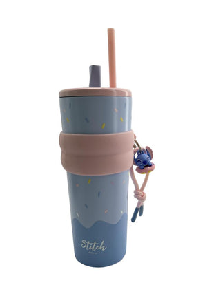Disney Stitch Dinner Party Collection Double Wall Steel Tumbler with Straw 800mL (Stitch)