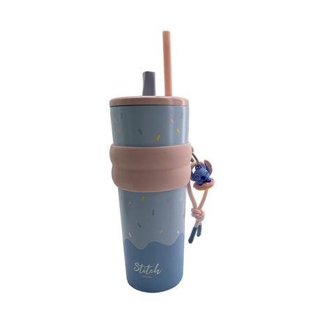 Disney Stitch Dinner Party Collection Double Wall Steel Tumbler with Straw 800mL (Stitch)