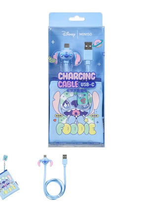Disney Stitch Dinner Party Collection USB-C Charging Cable with Storage Case